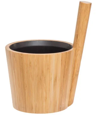 Bamboo Bucket with Inner Plastic Liner