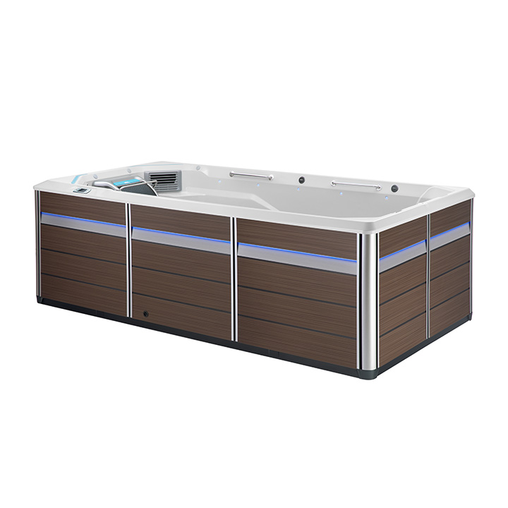 E550 Swim Spa in Alpine White and Mocha