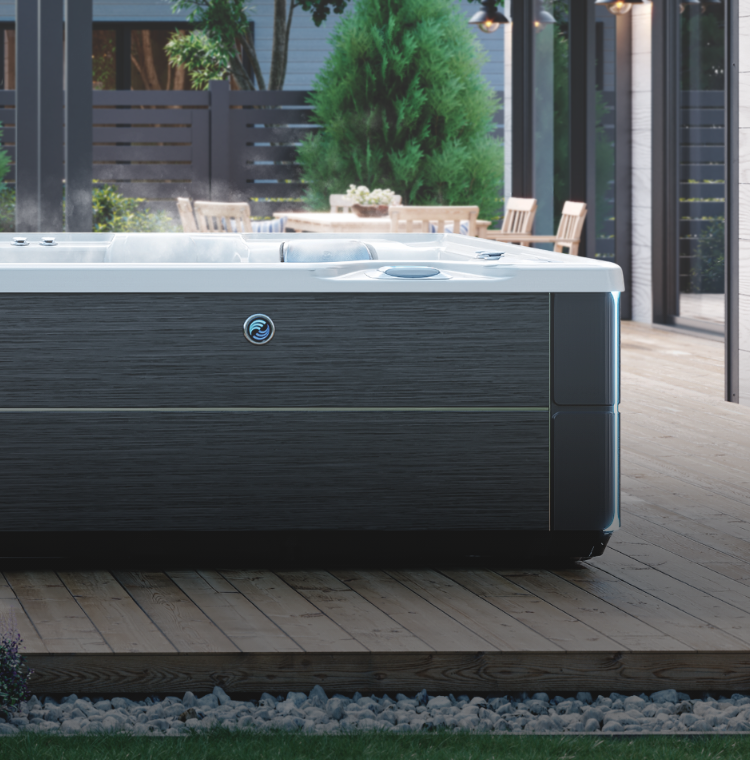 Photo of a hot tub on a deck
