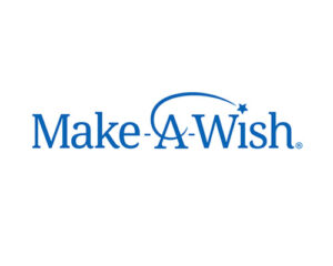 Make-A-Wish logo in blue with a star dotting the I